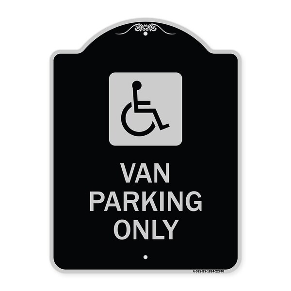 Van Parking With Handicap Symbol Heavy-Gauge Aluminum Architectural Sign, 24" x 18", BS-1824-22740